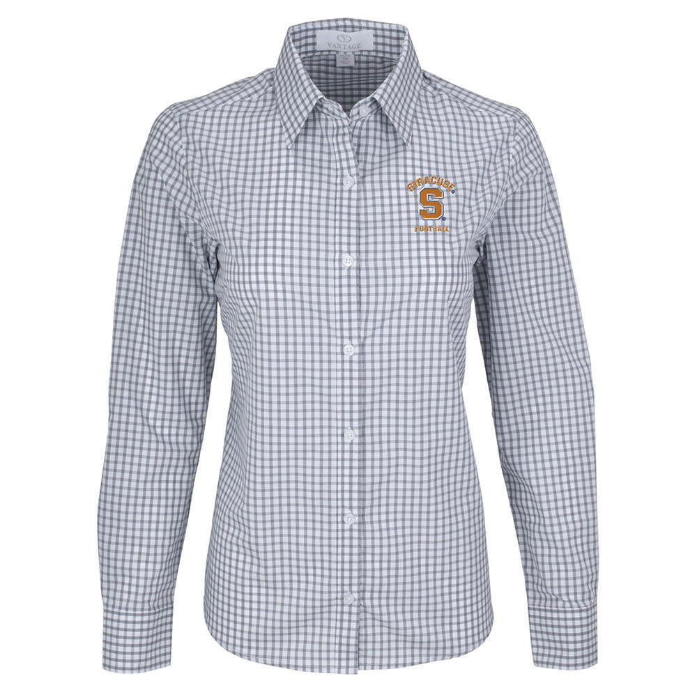 Vantage Easy-Care Gingham Check Shirt with your logo
