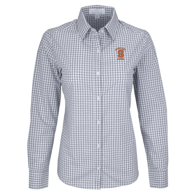 Vansport Ladies Syracuse Alumni Easy-Care Gingham Check Shirt