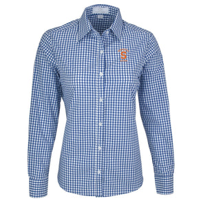 Vansport Ladies Syracuse Alumni Easy-Care Gingham Check Shirt