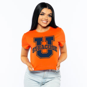 Zoozatz Women's Syracuse Crop Tee