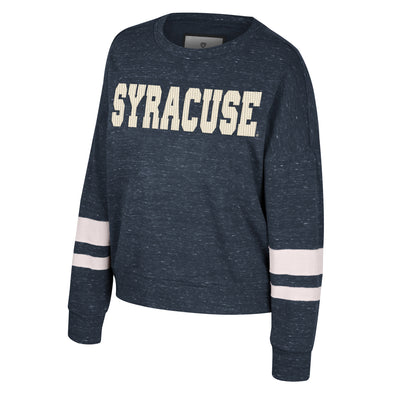 Colosseum Women's Syracuse Lost City Speckle Crew Neck Fleece Sweatshirt