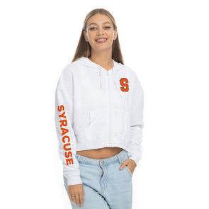 Zoozatz Women's Syracuse Full Zip Cropped Hoodie