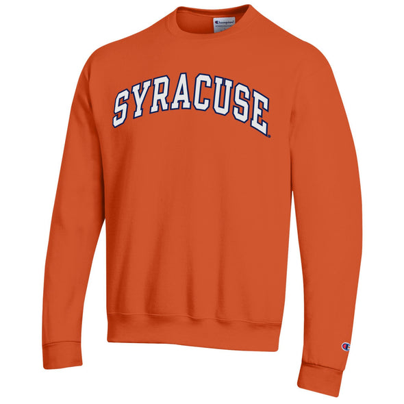 Champion Syracuse Powerblend Tackle Twill Crew Neck Sweatshirt