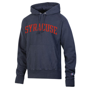 Champion Distressed Syracuse Heavyweight Reverse Weave Garment Dyed Hoodie