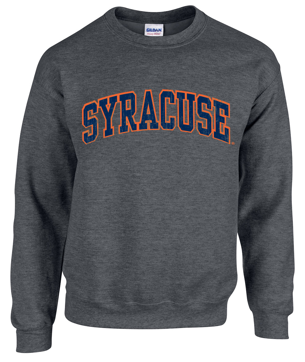 Distressed Syracuse Crew Neck Sweatshirt – The Original Manny's ...