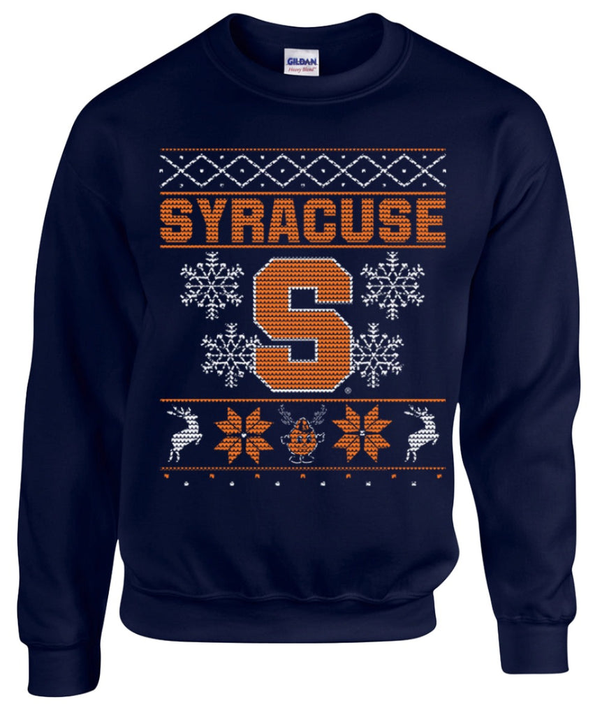 Syracuse Holiday Crew Neck Sweatshirt The Original Manny s Syracuse Team Shop